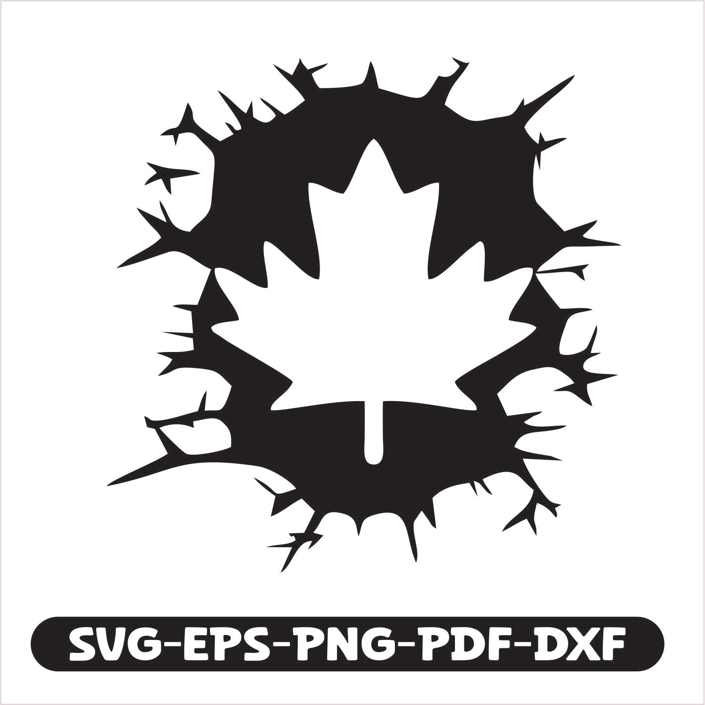 Canadian maple leaf SVG EPS PNG PDF DXF Cutting