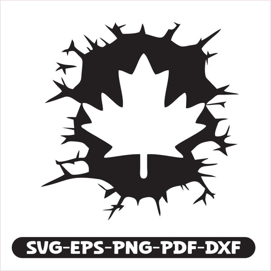 Canadian maple leaf SVG EPS PNG PDF DXF Cutting