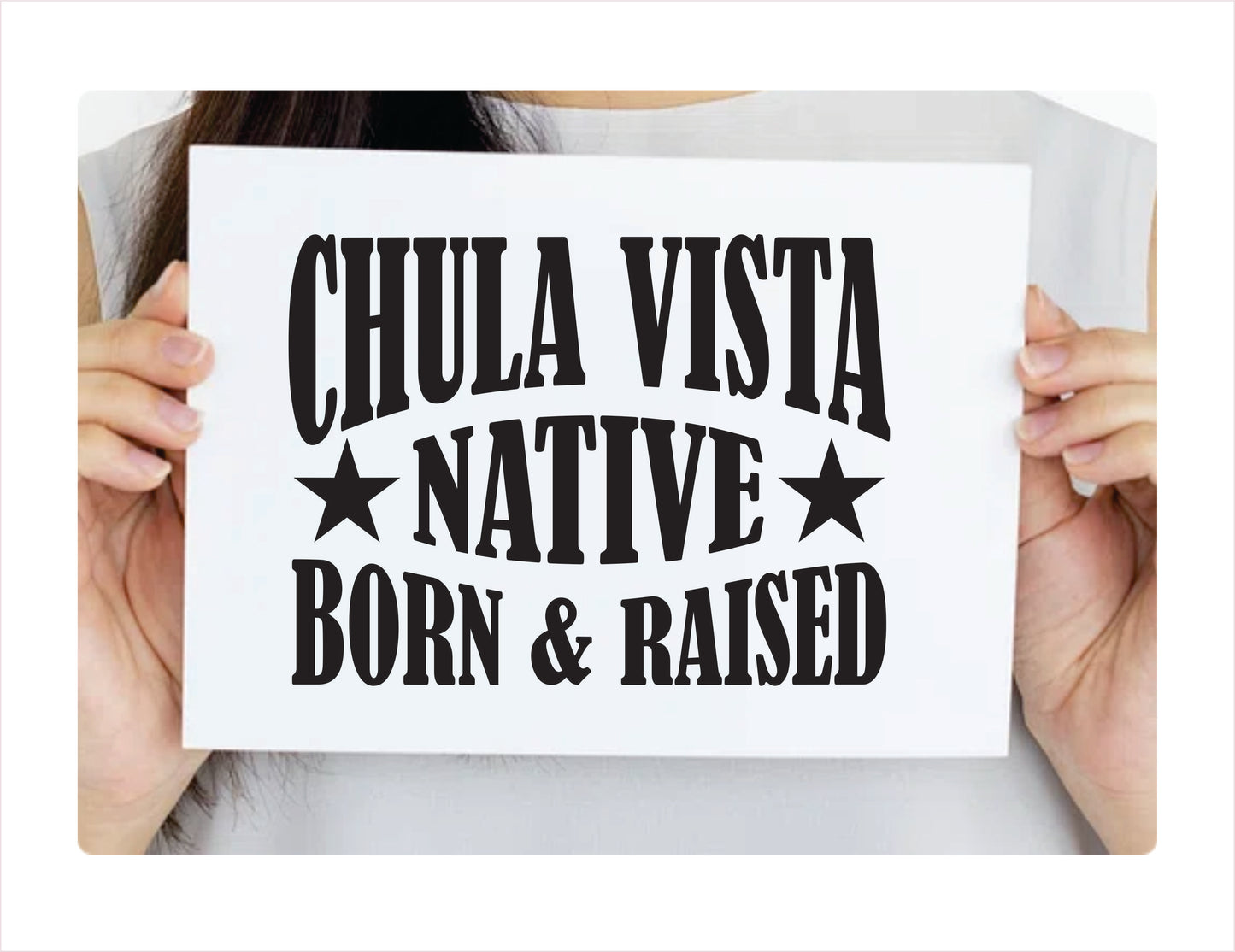 Chula Vista native born raised California city usa black decal sticker