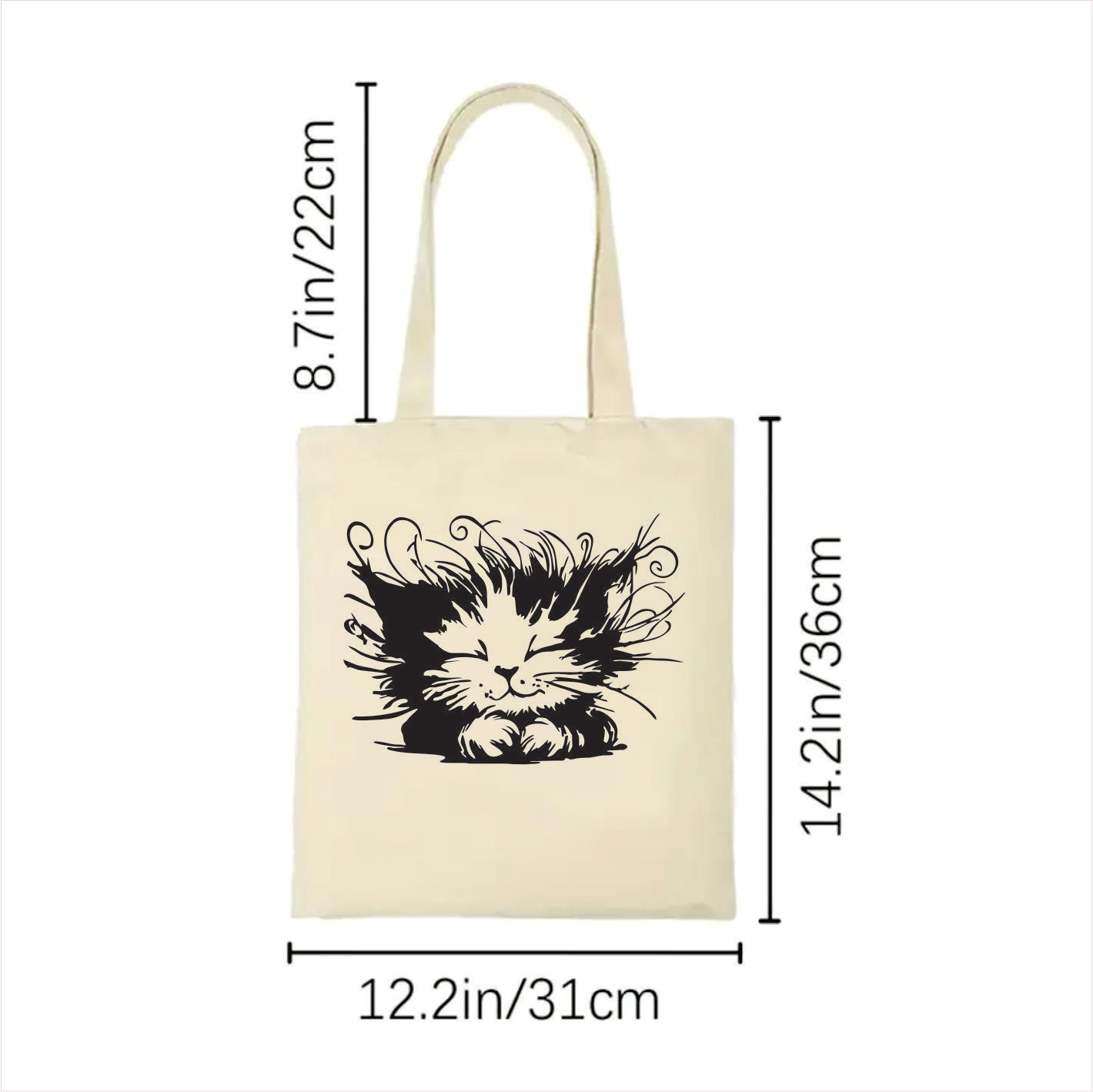 Cute cat tote bag 2