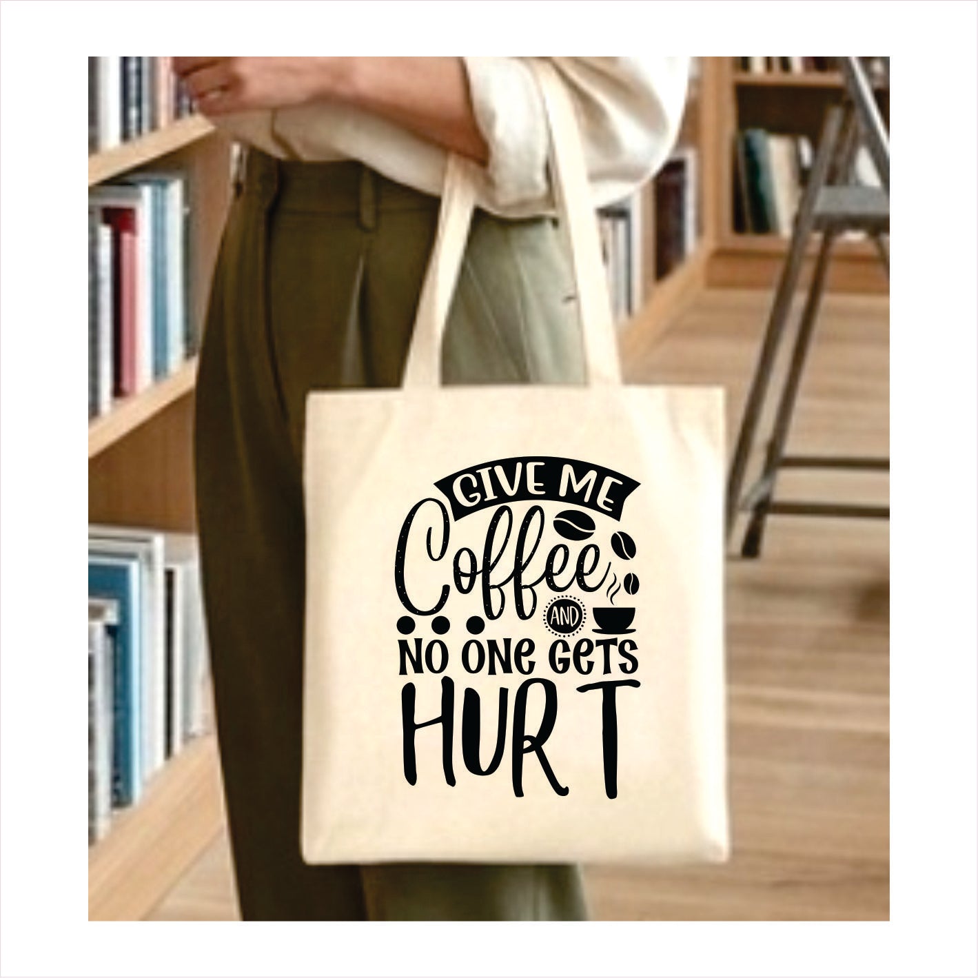 Give me coffee no one gets hurt tote bag 1
