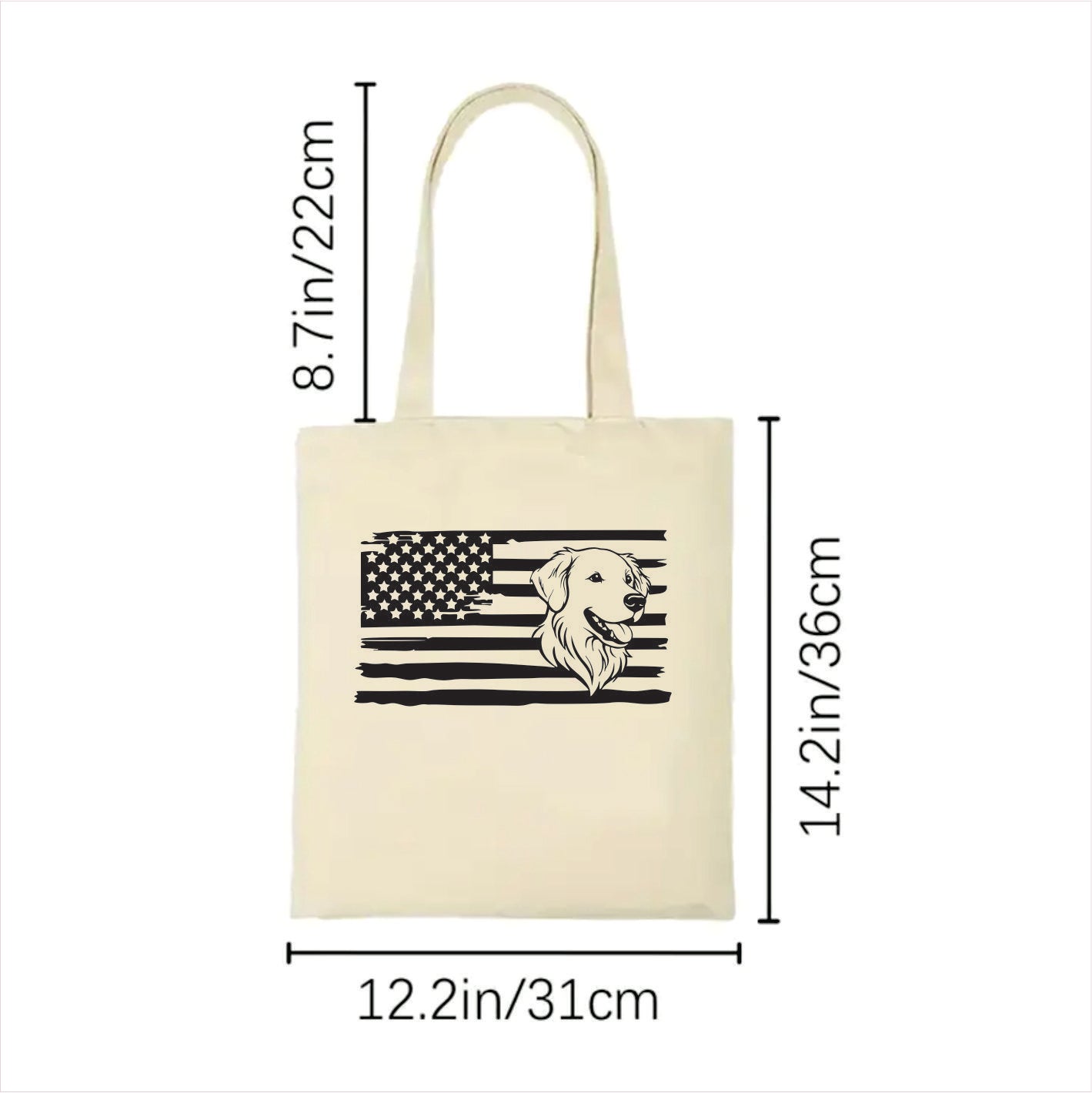 Golden Retriever dog tote bag usa 3