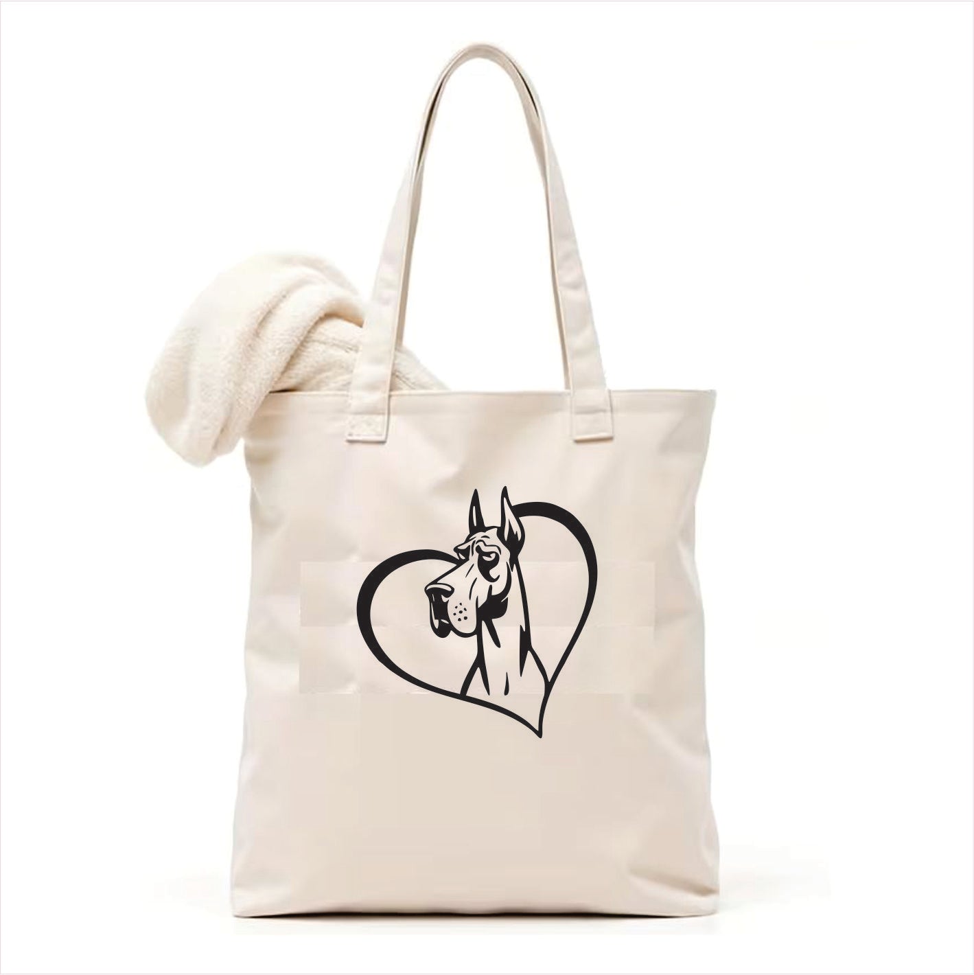 Great Dane heart tote bag 3