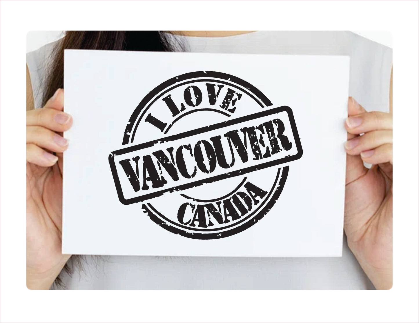 I love Vancouver Canada black Decal Sticker