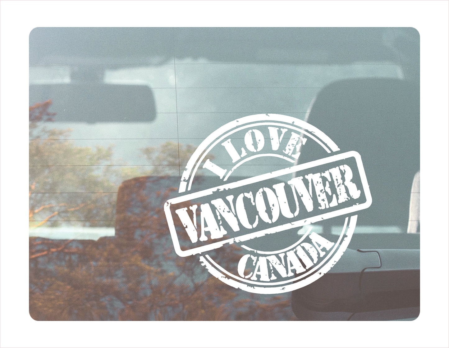 I love Vancouver Canada white Decal Sticker
