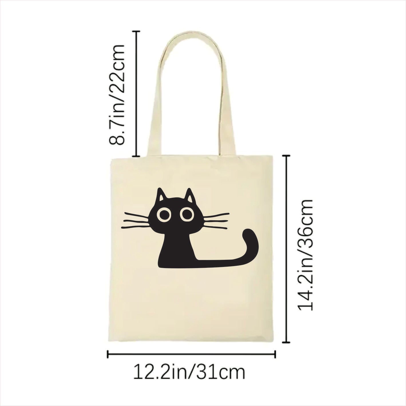 Long tail cat tote bag 2
