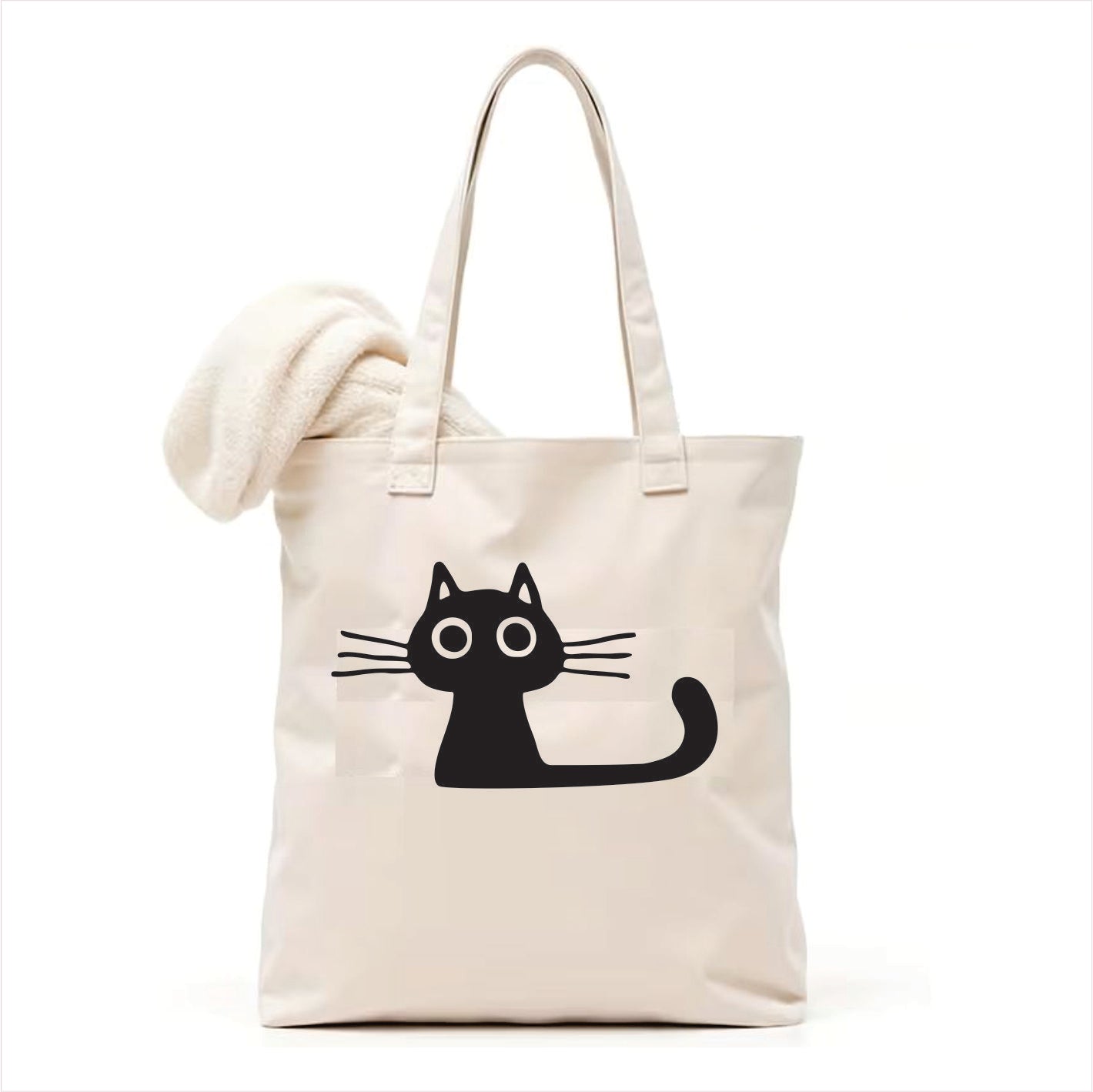 Long tail cat tote bag 3