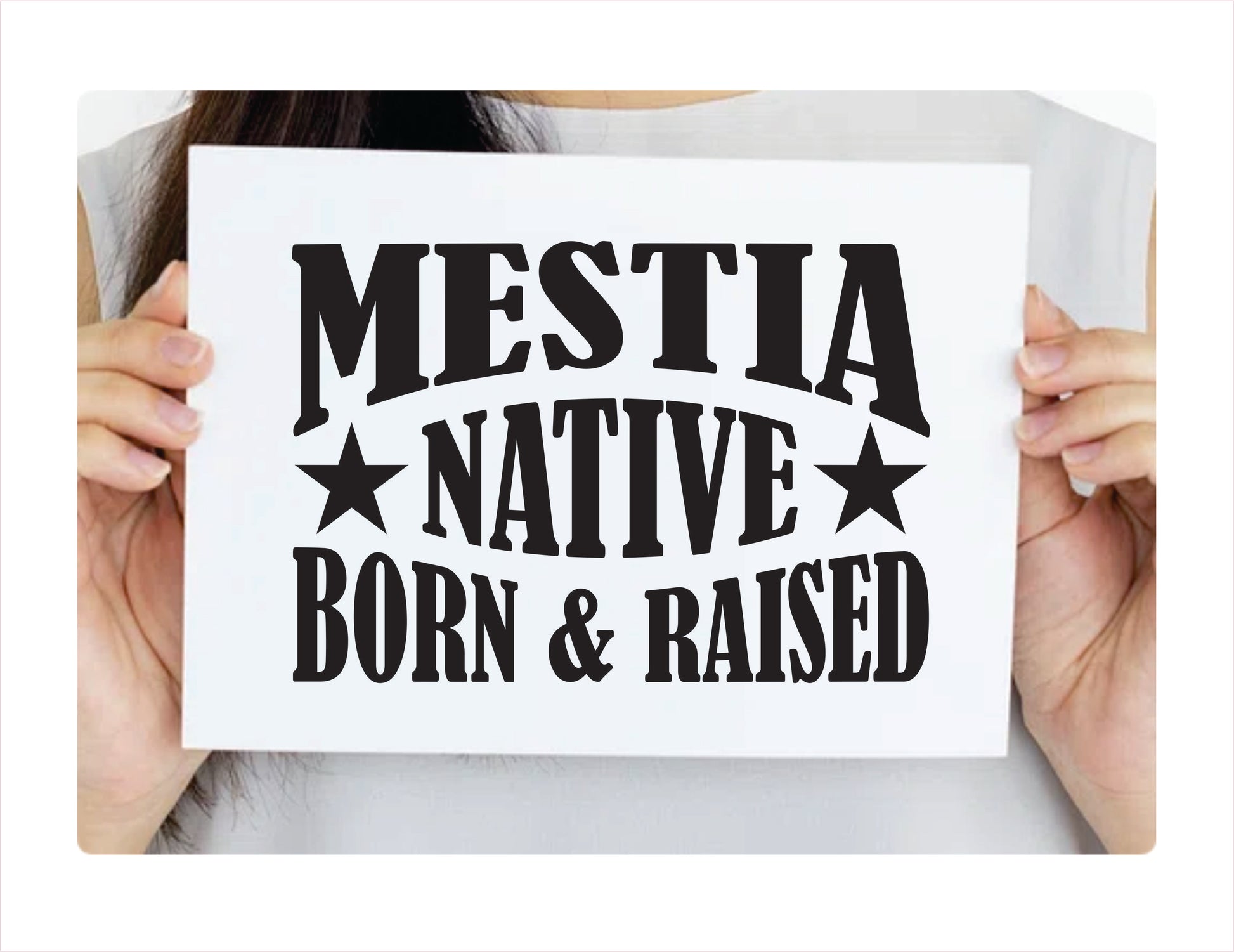 Mestia native born raised Georgia city Usa black decal sticker