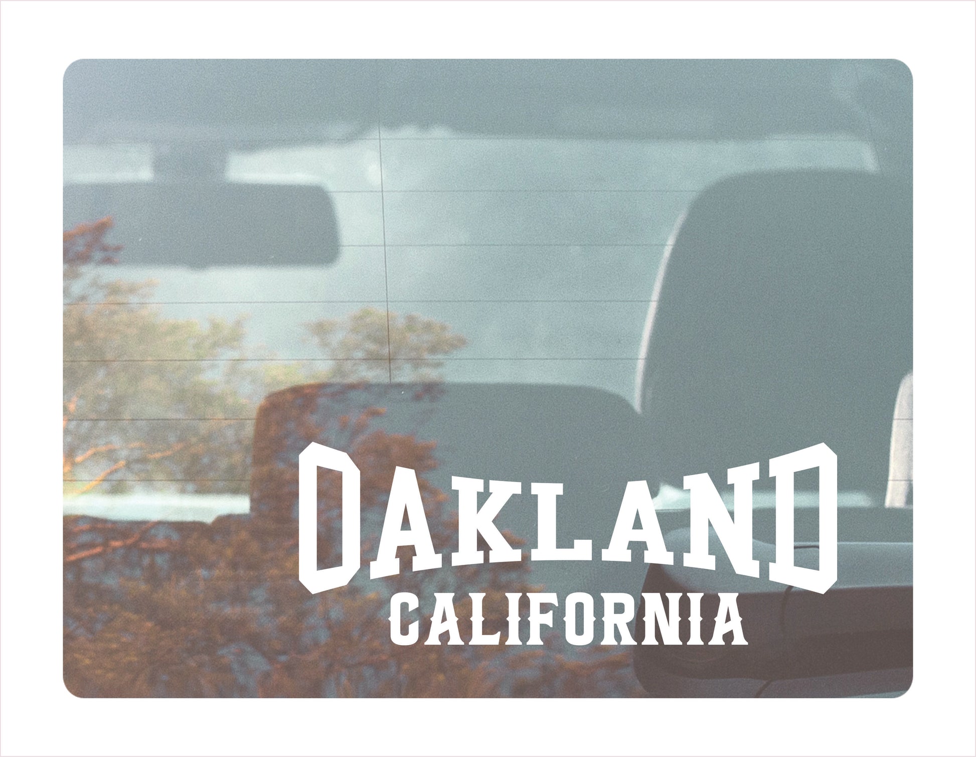 Oakland California white Decal Sticker