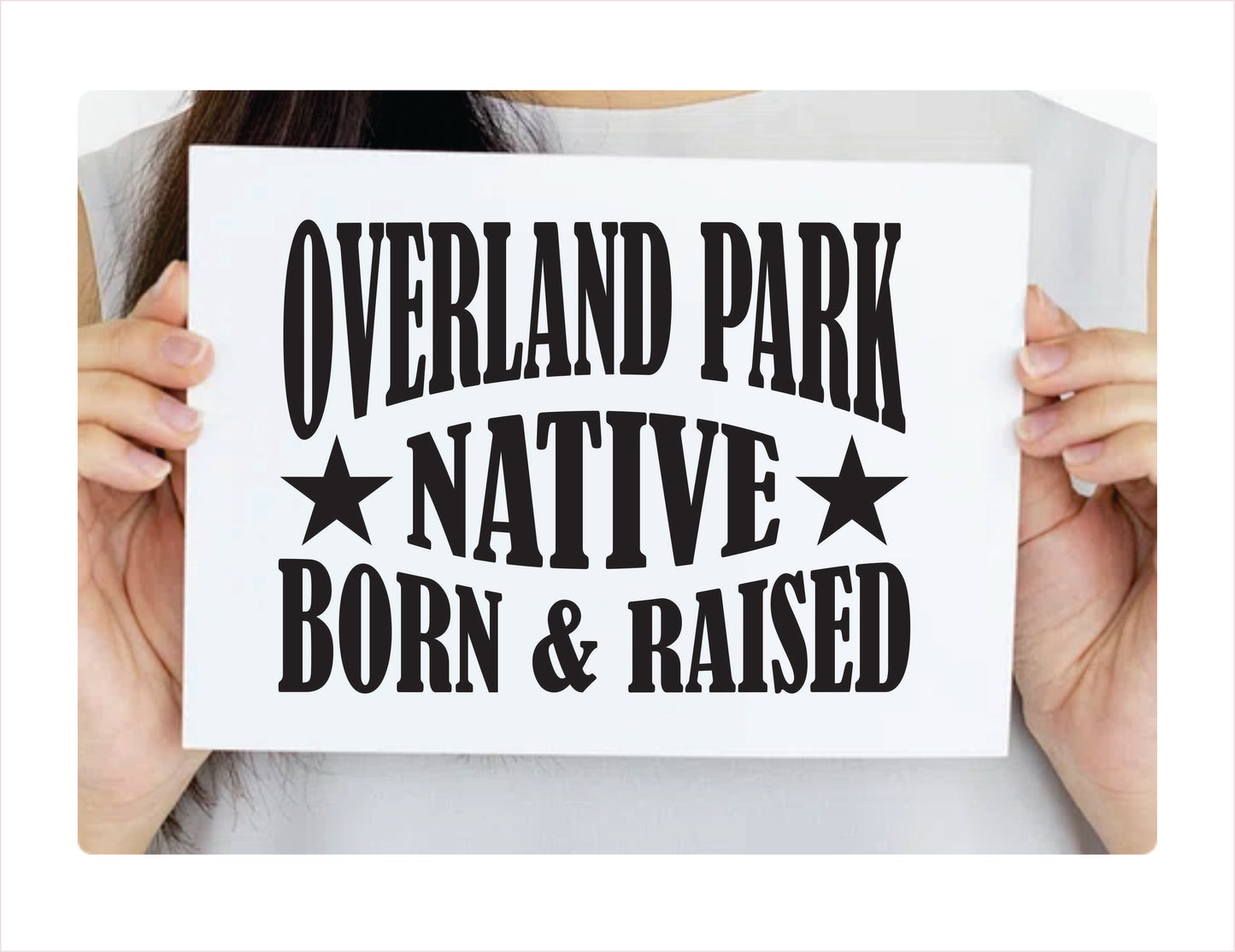 Overland Park native born raised Kansas city Usa black decal sticker