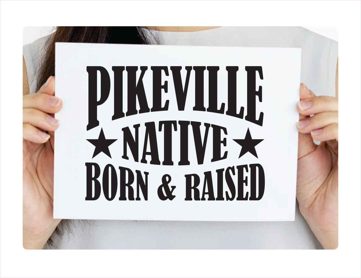 Pikeville native born raised Kentucky city Usa black decal sticker