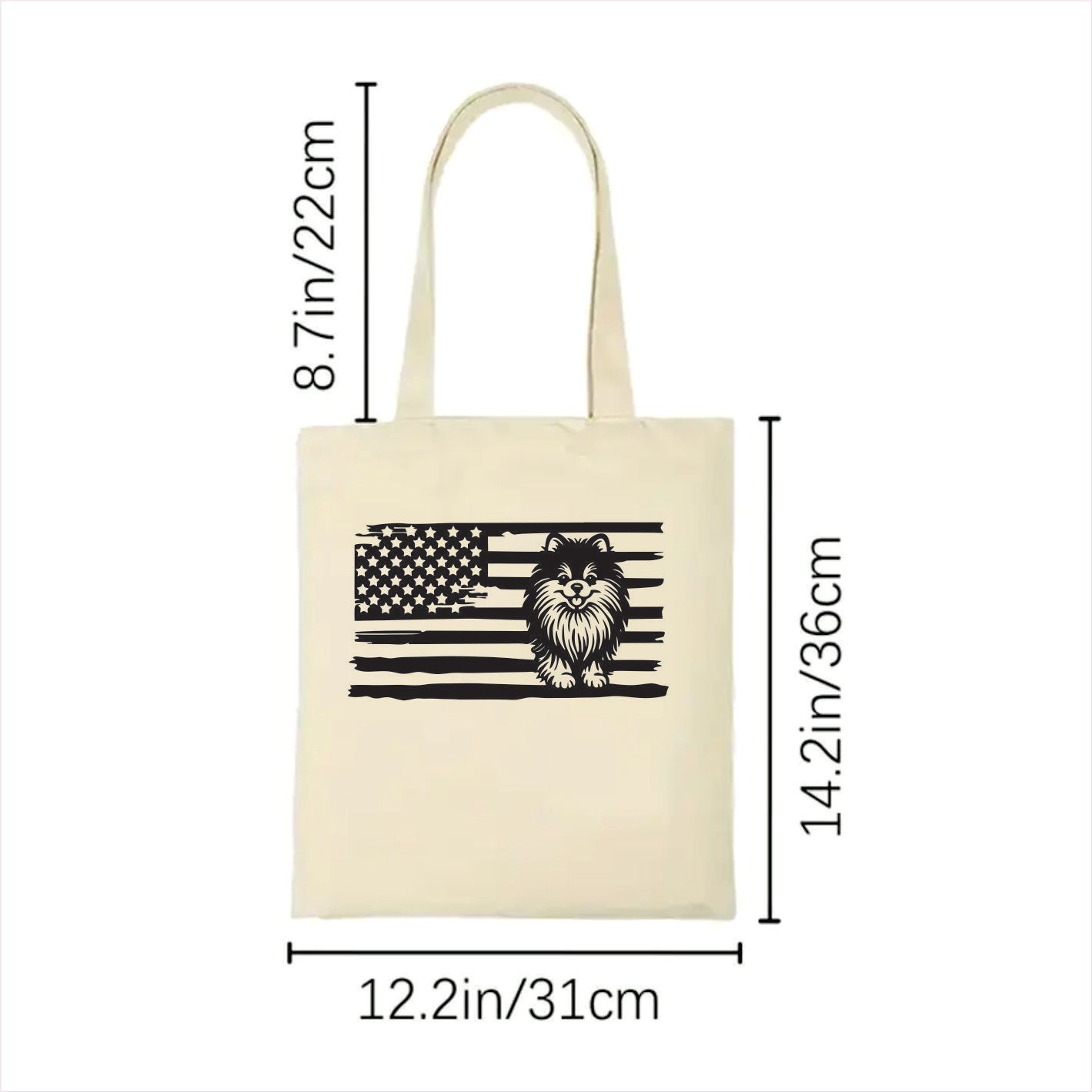 Pomeranian dog tote bag usa 2