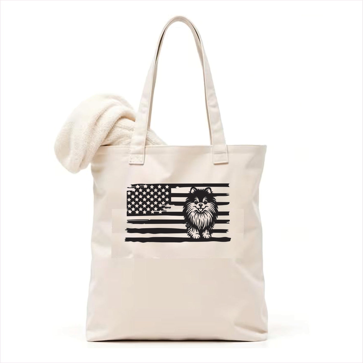 Pomeranian dog tote bag usa 3