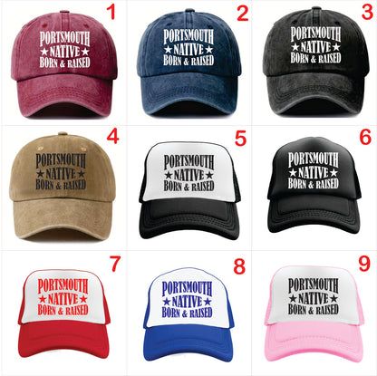 Portsmouth New Hampshire USA Hat - Trucker Hat & Vintage Washed Baseball Cap