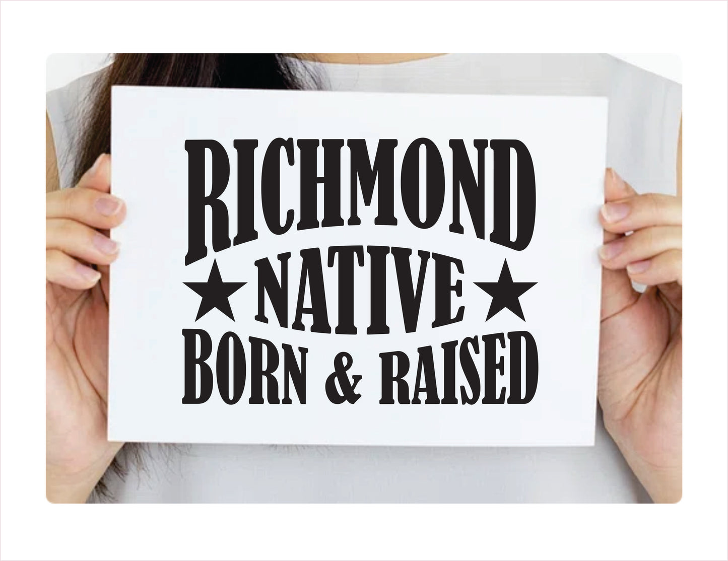 Richmond native born raised Virginia city usa black decal