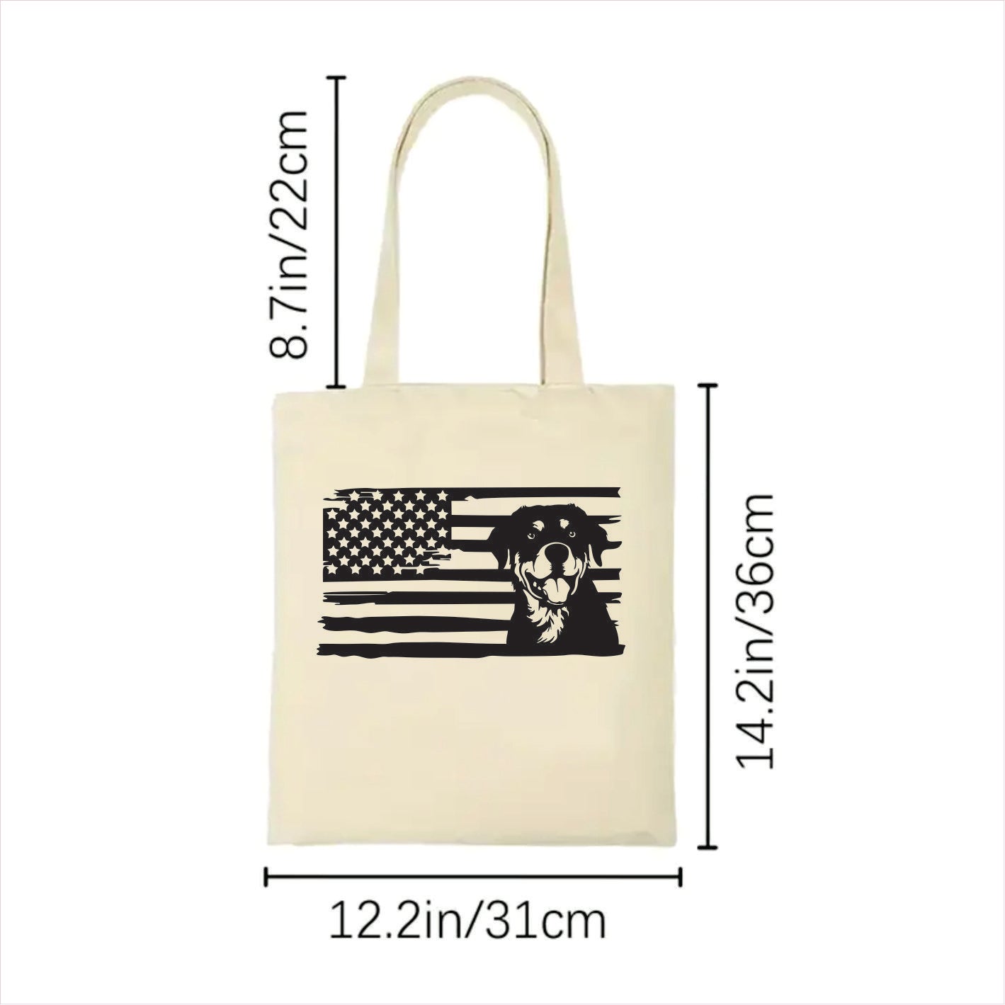 Rottweiler dog tote bag usa 2