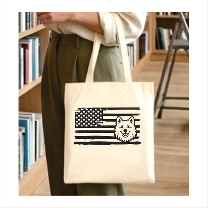 Samoyed dog tote bag usa 1