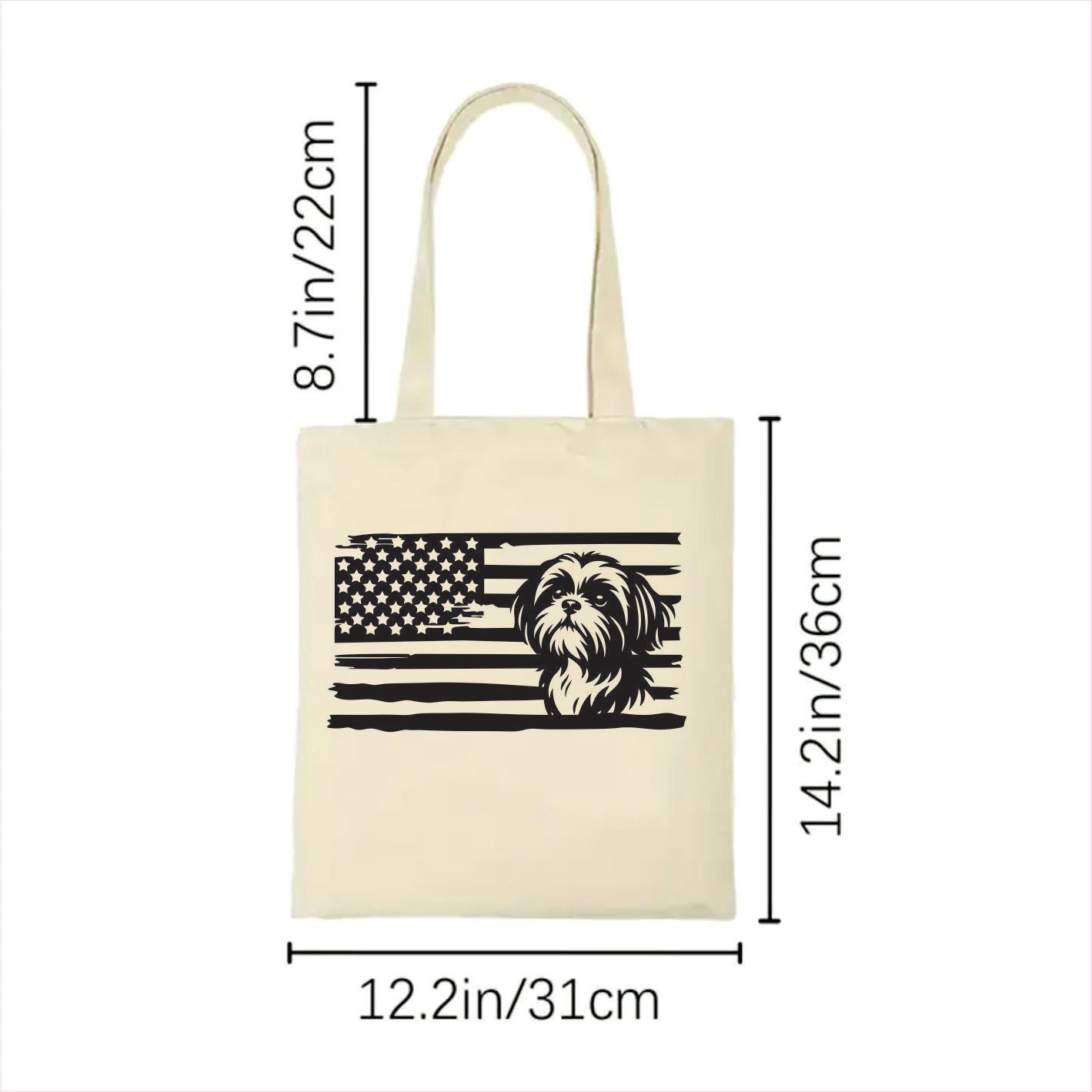 Shih Tzu dog tote bag usa 2