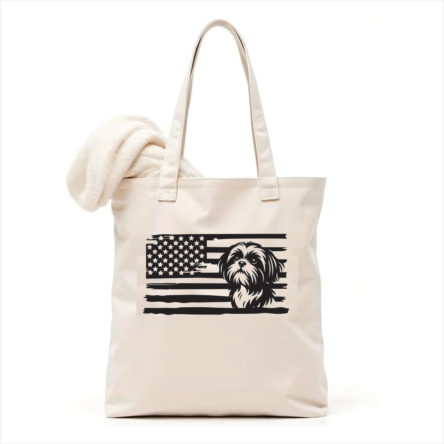 Shih Tzu dog tote bag usa 3