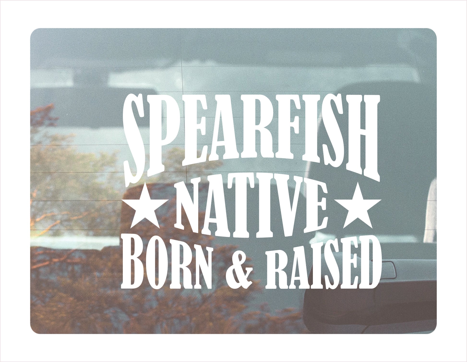 Spearfish native born raised South Dakota city usa white decal