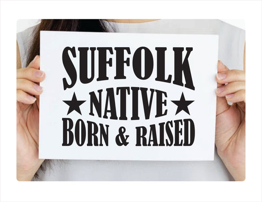 Suffolk native born raised Virginia city usa black decal
