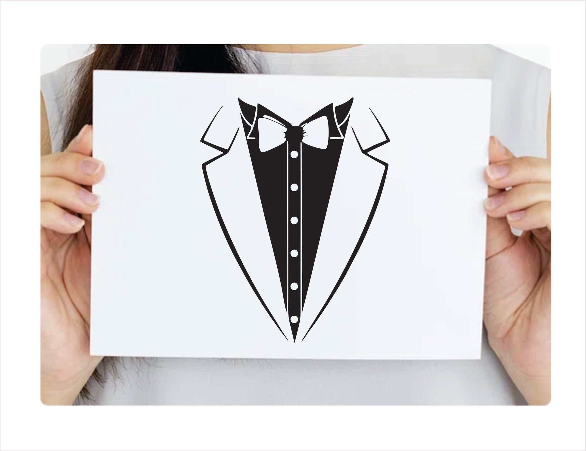 Tux shirt Black Vinyl Decal Sticker