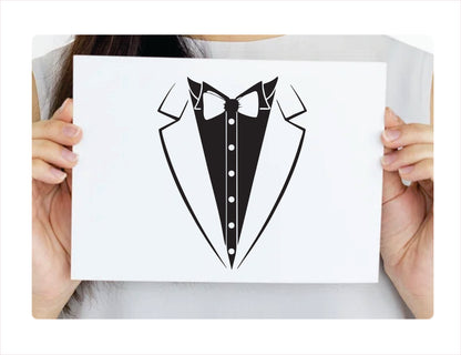 Tux shirt Black Vinyl Decal Sticker