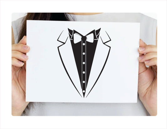 Tux shirt Black Vinyl Decal Sticker