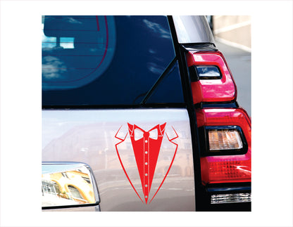 Tux shirt Red Vinyl Decal Sticker