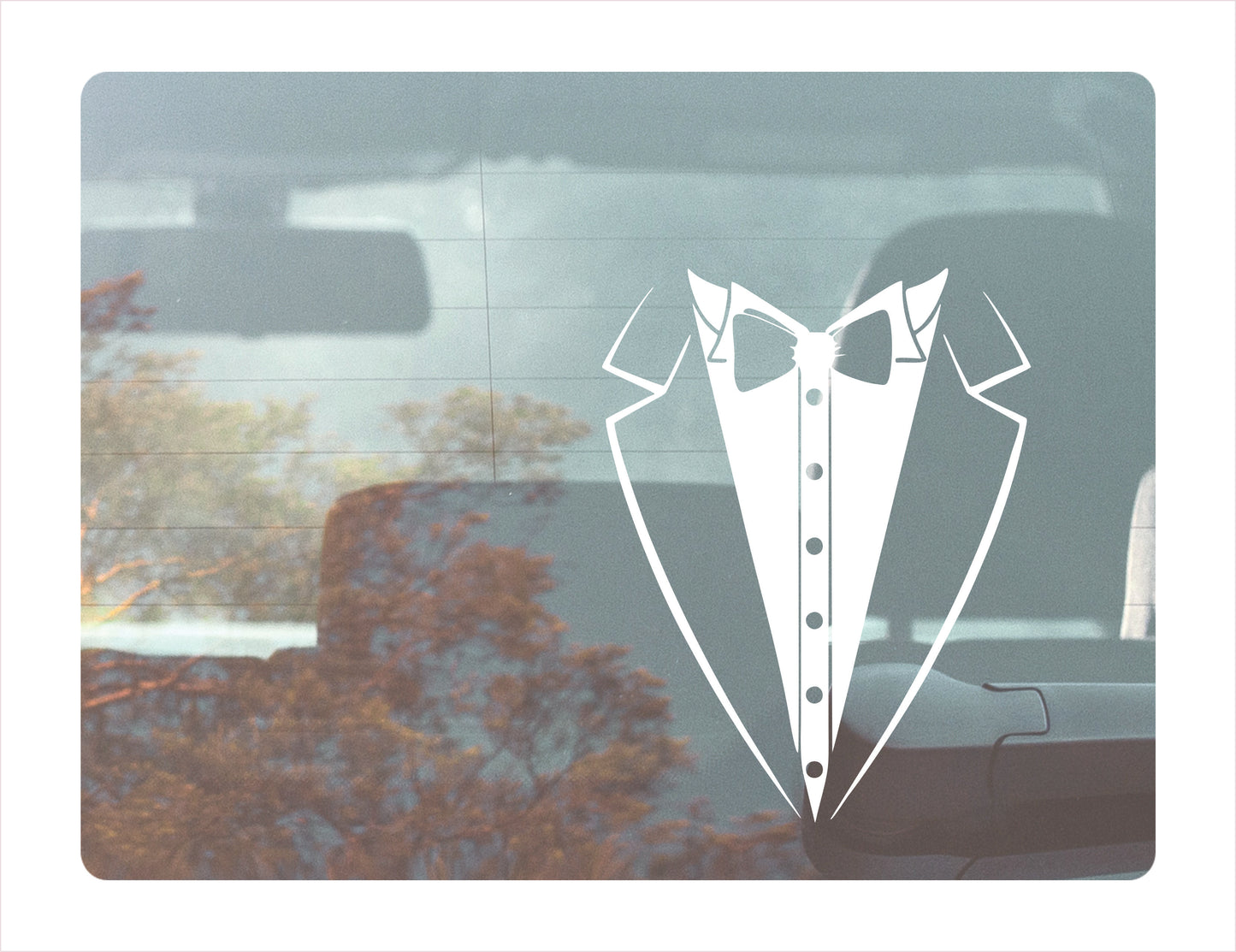 Tux shirt White Vinyl Decal Sticker