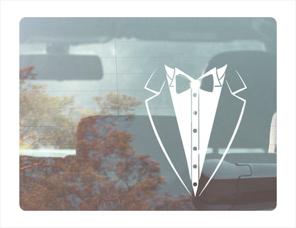 Tux shirt White Vinyl Decal Sticker
