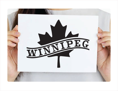 Winnipeg City Canada Black Decal Sticker