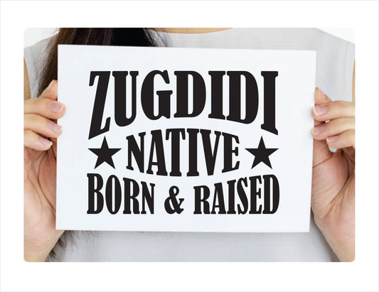 Zugdidi native born raised Georgia city Usa black decal sticker