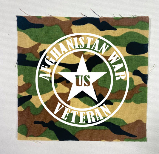 Afghanistan War Veteran Sew-On Patch Camo Military Pride Patch