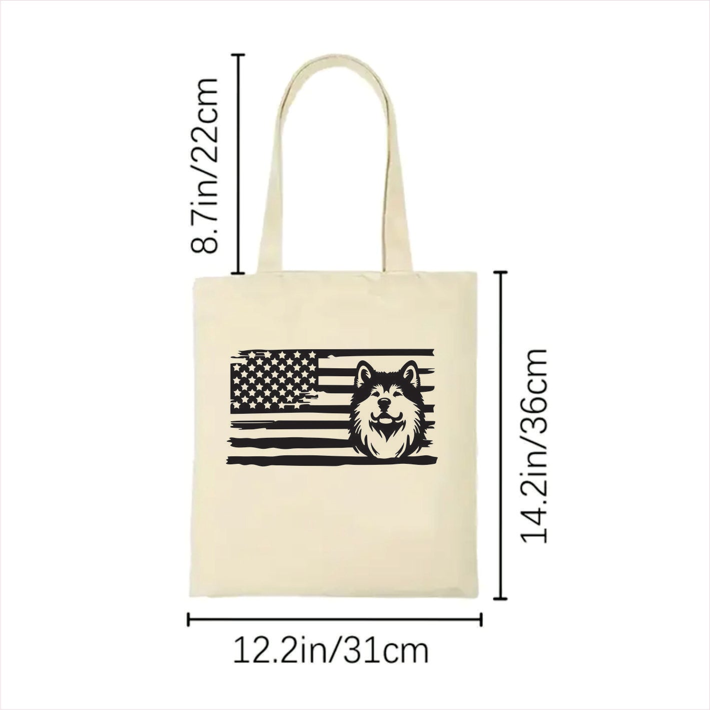 Akita dog tote bag usa 2
