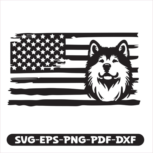 Akita Dog USA SVG EPS PNG PDF DXF Cutting