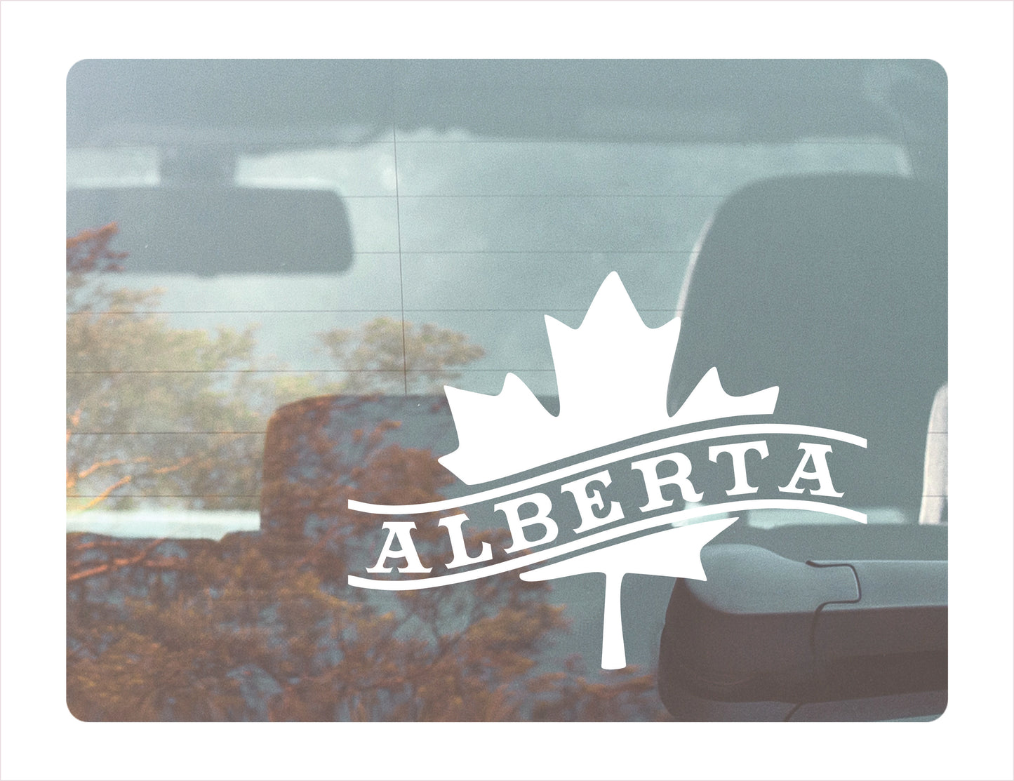 Alberta Canada White Decal Sticker
