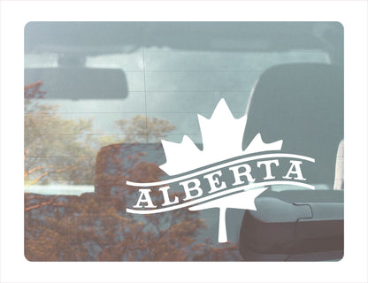 Alberta Canada White Decal Sticker