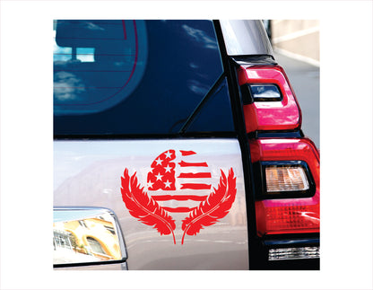 American pride Red Vinyl Decal Sticker