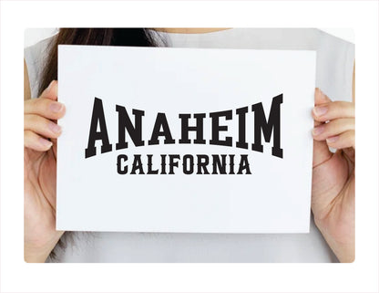Anaheim California black Decal Sticker