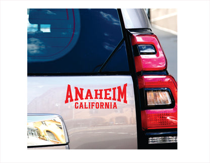 Anaheim California red Decal Sticker