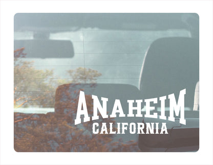 Anaheim California white Decal Sticker