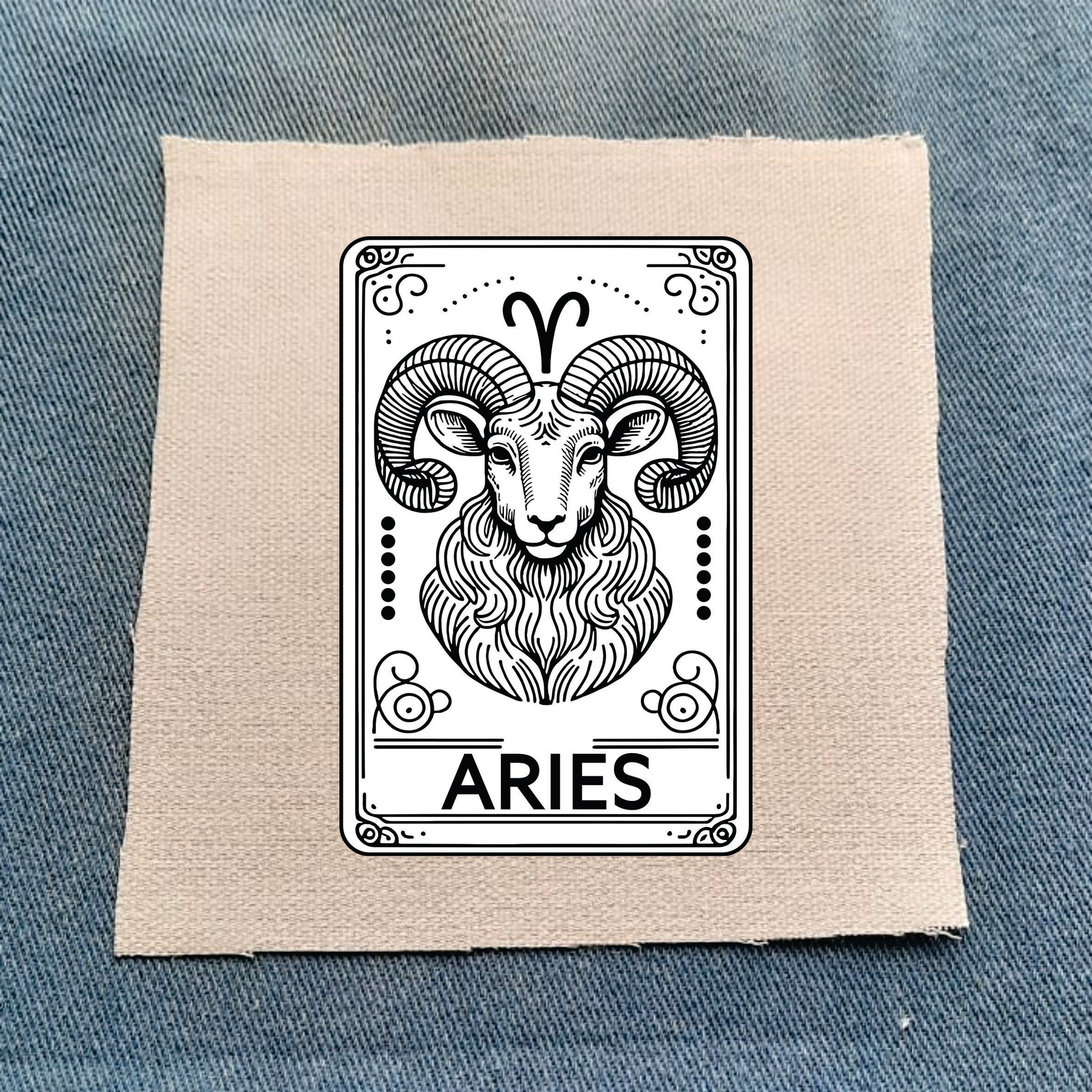 Aries Zodiac White Patch