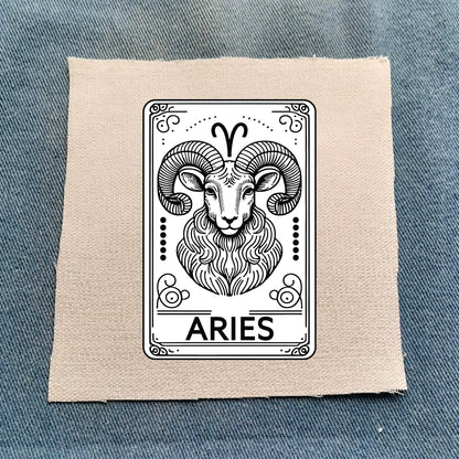 Aries Zodiac White Patch
