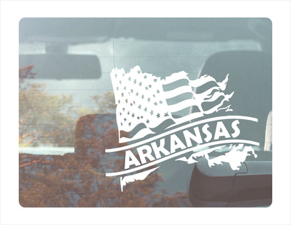 Arkansas State Usa White Decal Sticker