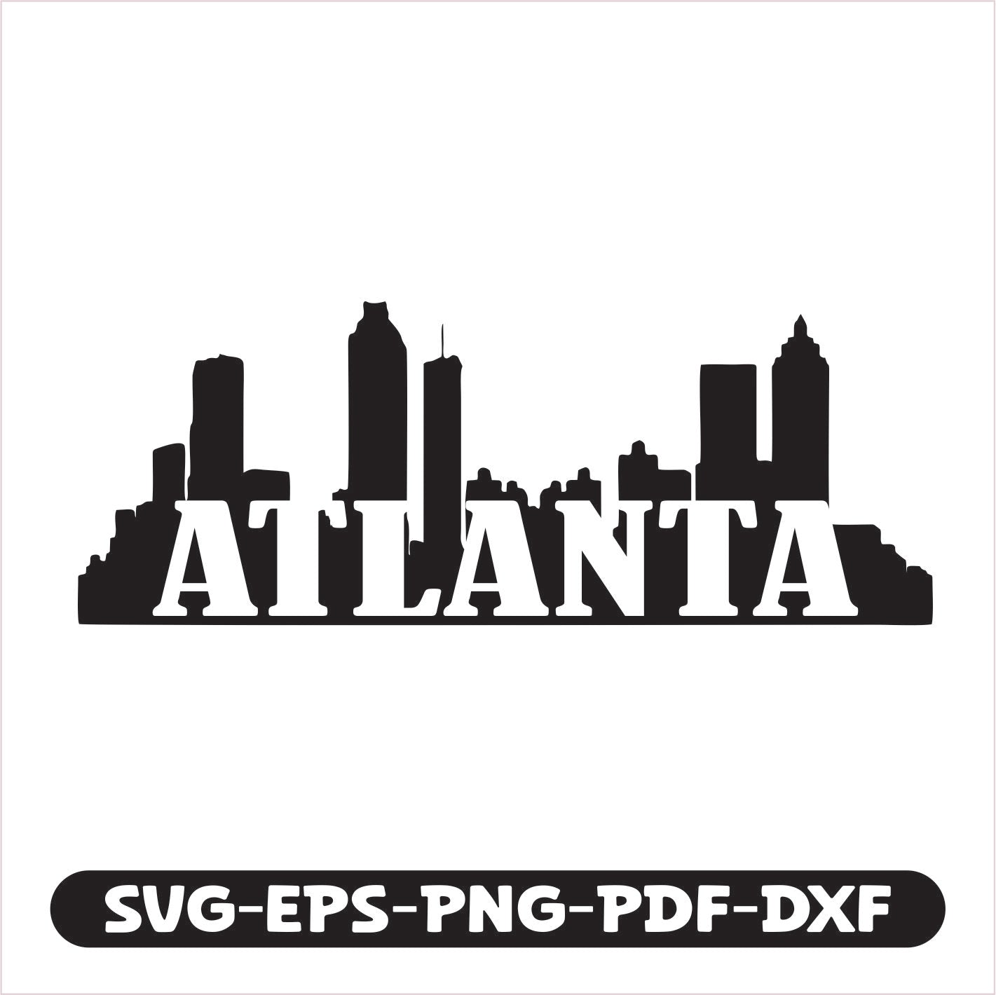 Atlanta City USA SVG EPS PNG PDF DXF Cutting
