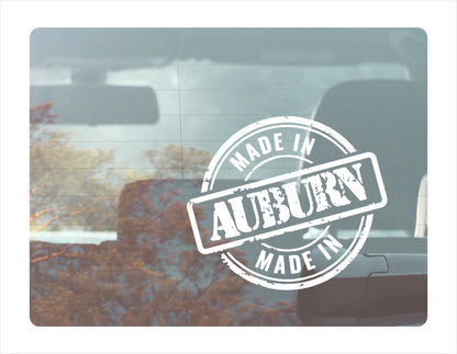 Made in Auburn Maine Usa decal sticker white decal