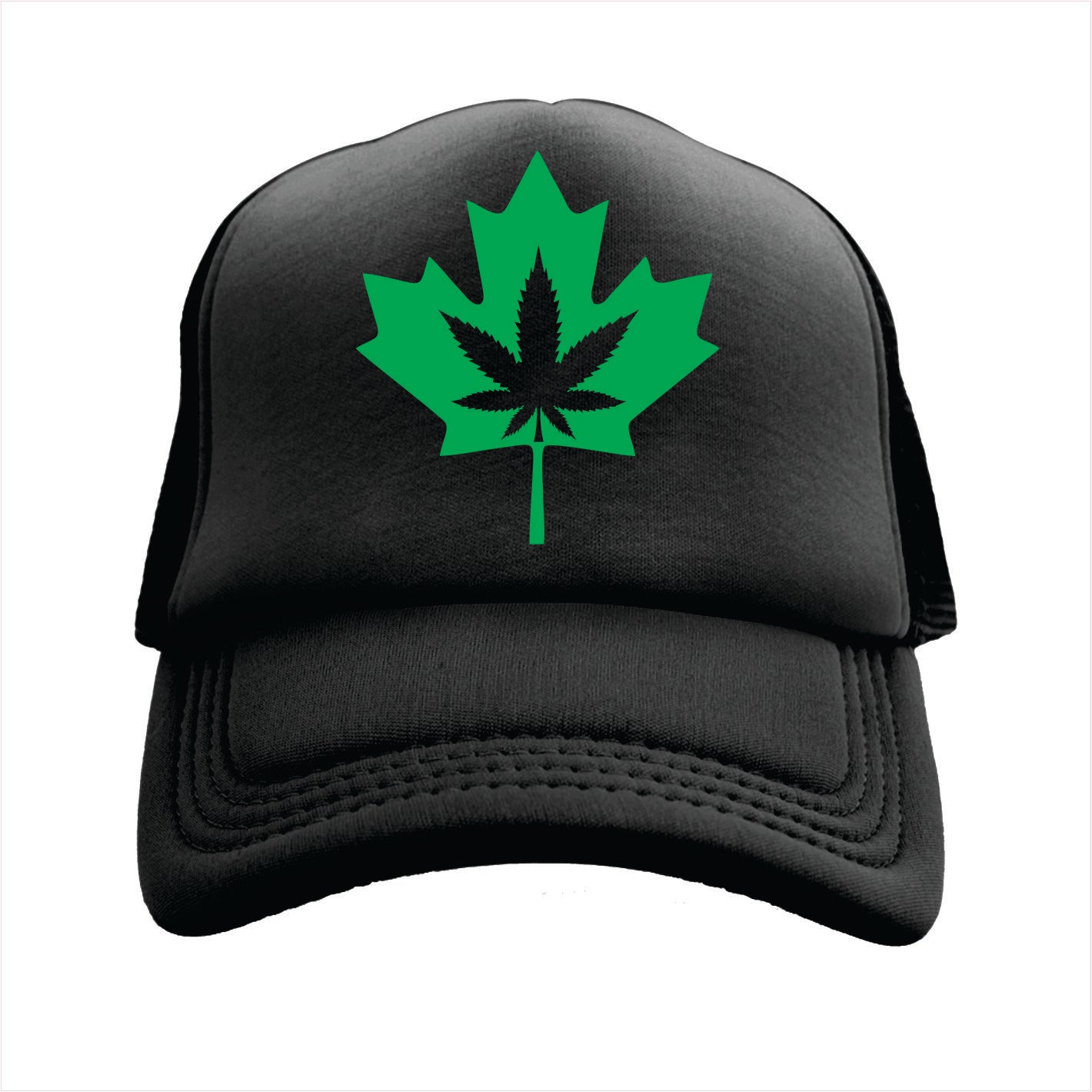 Cannabis Canadian Symbol Trucker Hat Cap