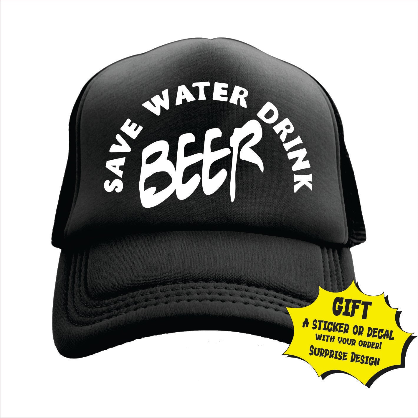 Save Water Drink Beer Trucker Hat Cap