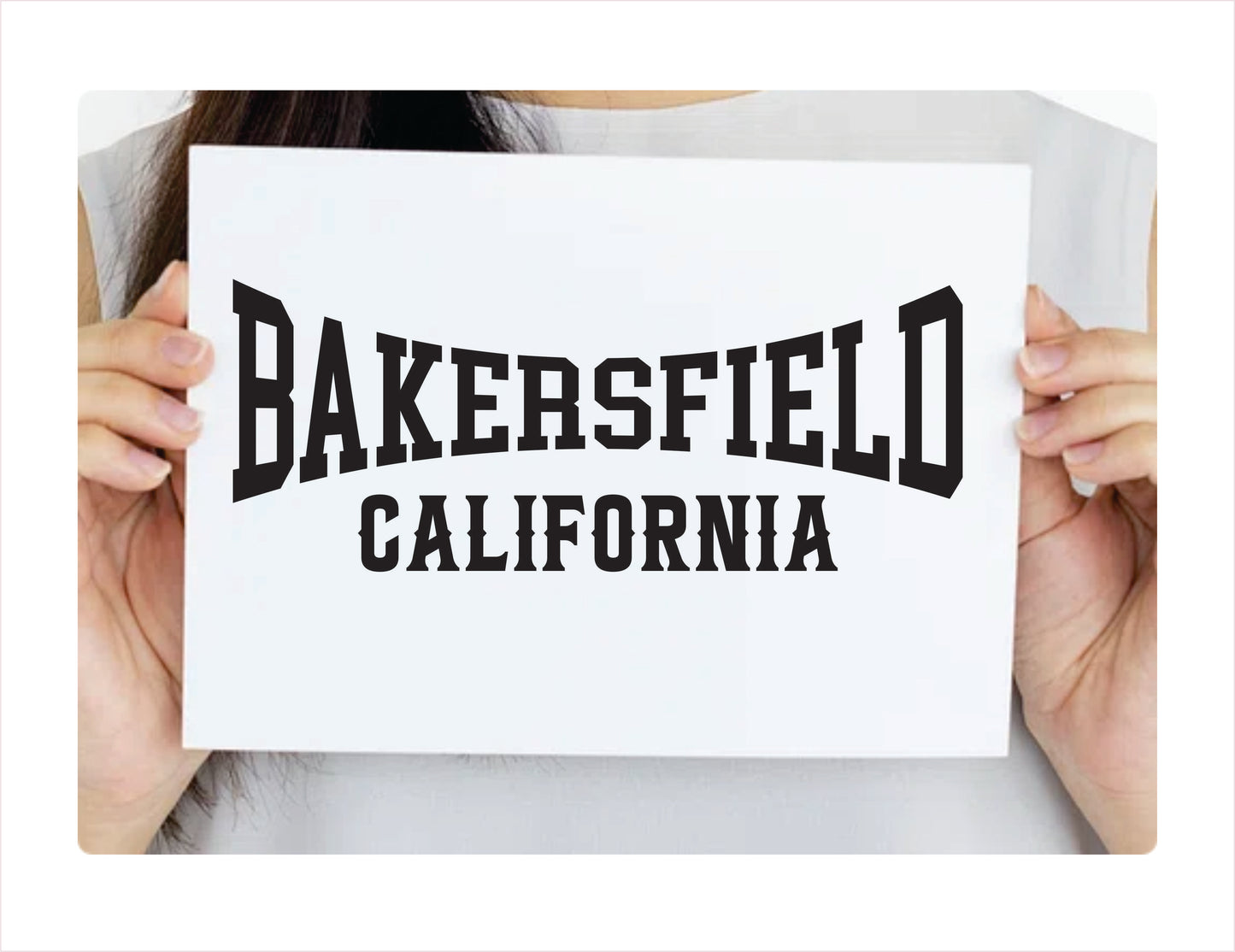 Bakersfield California black Decal Sticker